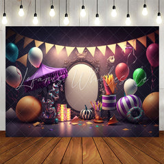 Lofaris Colorful Balloons Flags Confetti Birthday Backdrop