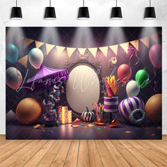 Lofaris Colorful Balloons Flags Confetti Birthday Backdrop