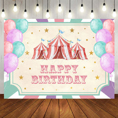 Lofaris Colorful Balloons Tents Girl Happy Birthday Backdrop