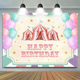 Lofaris Colorful Balloons Tents Girl Happy Birthday Backdrop
