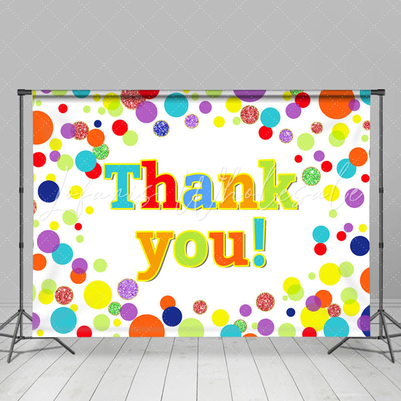 Lofaris Colorful Bright Dots Thanksgiving Day Holiday Backdrop