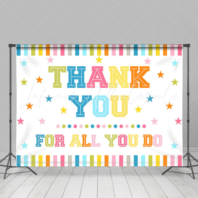Lofaris Colorful Bright Star Thanksgiving Day Holiday Backdrop