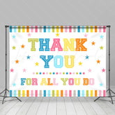 Lofaris Colorful Bright Star Thanksgiving Day Holiday Backdrop
