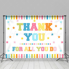 Lofaris Colorful Bright Star Thanksgiving Day Holiday Backdrop