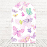 Colorful Butterflies Soft Wings Arch Backdrop For Garden Party Scene
