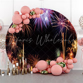 Lofaris Colorful Carnival Celebrate Holiday Circle Backdrop