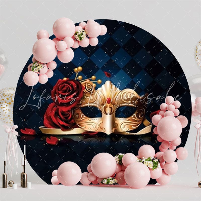 Colorful Carnival Festival Round Backdrop For Fun Dance Party