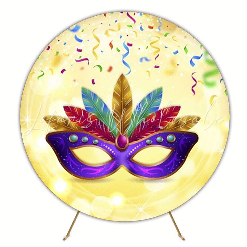 Colorful Carnival Festival Round Backdrop For Fun Party Theme