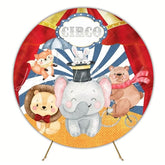 Colorful Circus Carnival Round Backdrop For Fun Party Theme