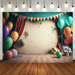 Lofaris Colorful Confetti Balloons 1st Birthday Backdrop