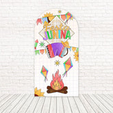 Colorful Festa Junina Flags Theme Arch Backdrop For Rustic D¨¦cor
