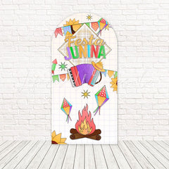 Colorful Festa Junina Flags Theme Arch Backdrop For Rustic D¨¦cor