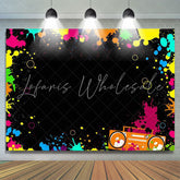 Lofaris Colorful Laser Ray Disco Retro Bance Birthday Backdrop