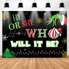 Lofaris Colorful Lights Snow Christmas Baby Shower Backdrop