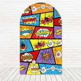 Colorful Marvel Heroes Arch Backdrop for Bright and Bold Event Themes