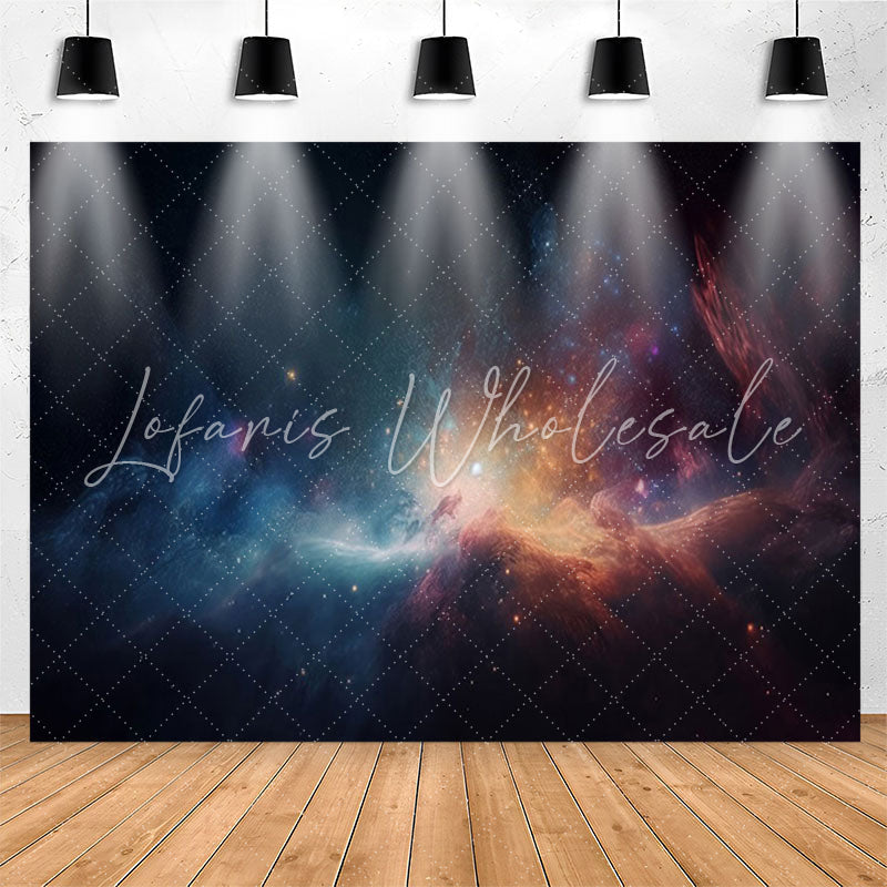 Lofaris Colorful Mystery Glitter Universe Birthday Backdrop
