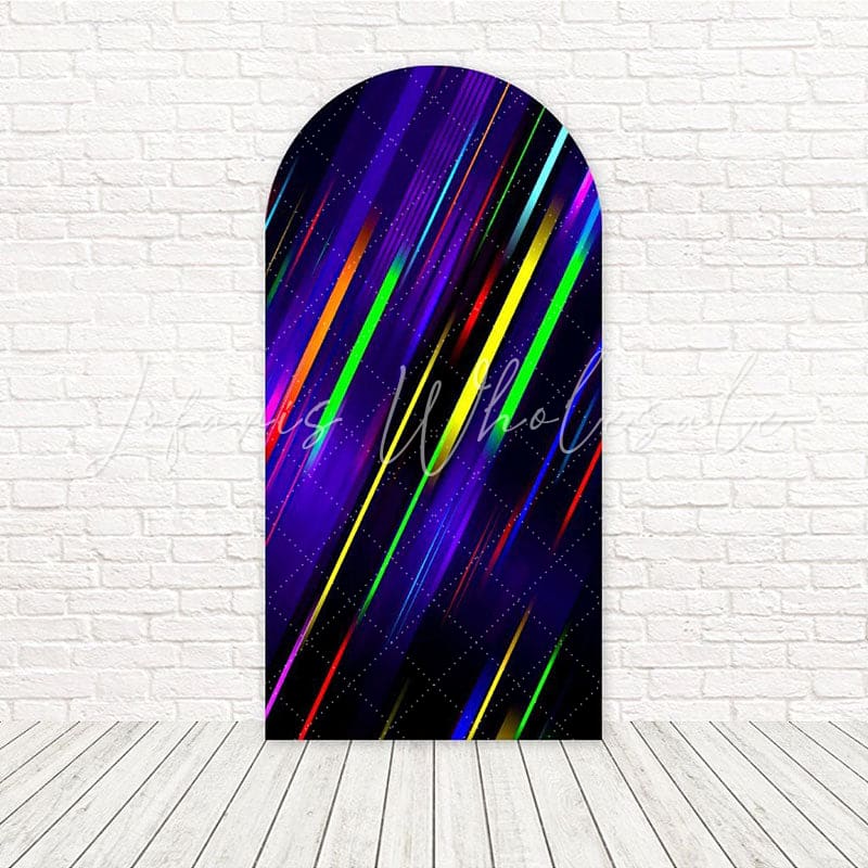 Colorful Neon Glow Party Arch Backdrop For Bright Celebrations