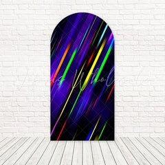 Colorful Neon Glow Party Arch Backdrop For Bright Celebrations