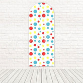 Colorful Polka Dot Vibrant Circle Arch Backdrop For Birthday Theme