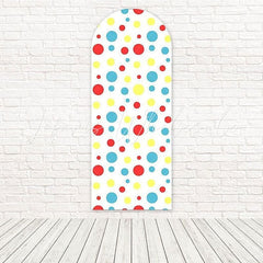 Colorful Polka Dot Vibrant Circle Arch Backdrop For Birthday Theme