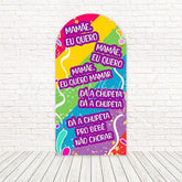 Colorful Rainbow Carnival Party Arch Backdrop For Festive Events