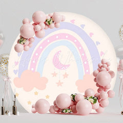 Colorful Rainbow Fantasy Round Backdrop For Cheerful Celebrations