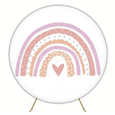 Colorful Rainbow Theme Party Round Backdrop For Cheerful Setting