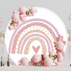 Colorful Rainbow Theme Party Round Backdrop For Cheerful Setting