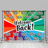 Lofaris Colorful Rainbow Welcome Back To School Backdrop