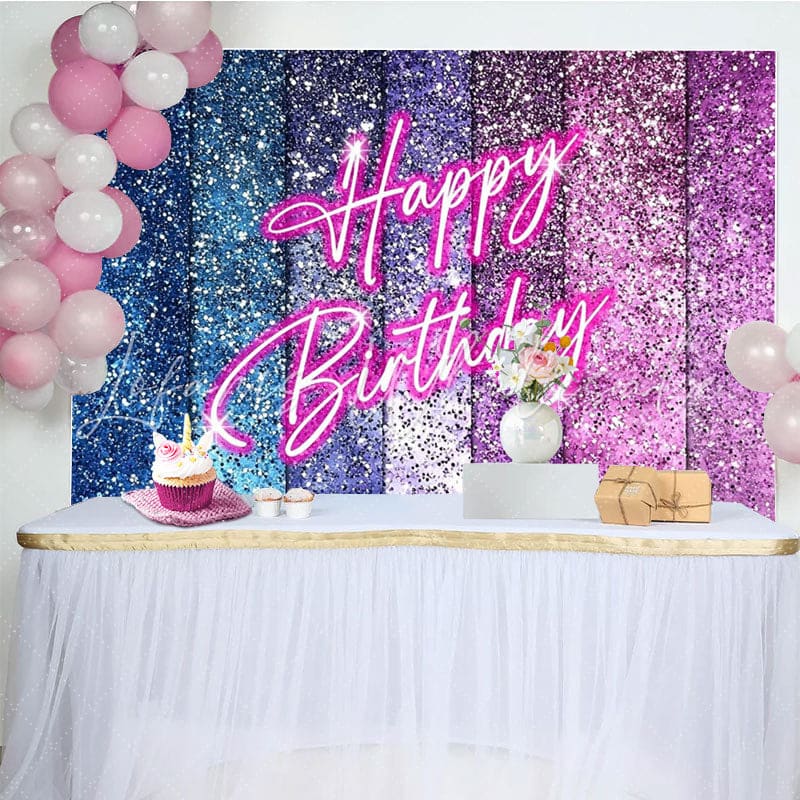 Colorful Shimmer Wall Glitter Disco Backdrop For Girls Women