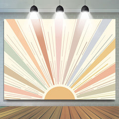 Lofaris Colorful Sunshine Lines Boho Birthday Party Backdrop