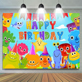 Colorful Super Simple Songs Birthday Party Backdrop For Kids