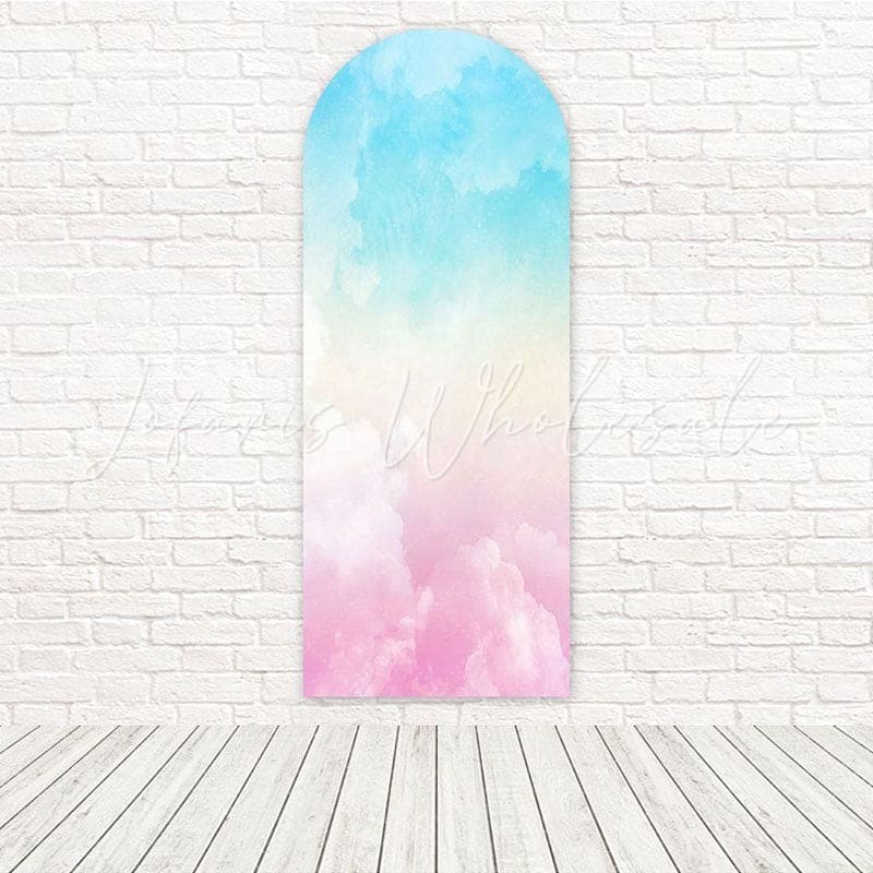 Colorful Tie Dye Dreamy Soft Vibe Arch Backdrop For Retro Birthday