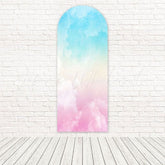 Colorful Tie Dye Dreamy Soft Vibe Arch Backdrop For Retro Birthday
