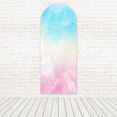 Colorful Tie Dye Dreamy Soft Vibe Arch Backdrop For Retro Birthday