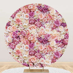 Lofaris Colors Floral Wall Romantic Round Wedding Backdrop