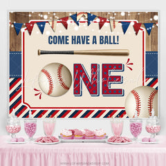 Lofaris Come And Have A Ball One Happy 1St Birthday Backdrop