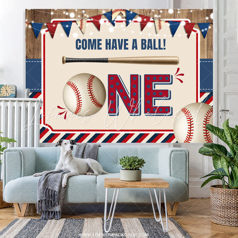 Lofaris Come And Have A Ball One Happy 1St Birthday Backdrop