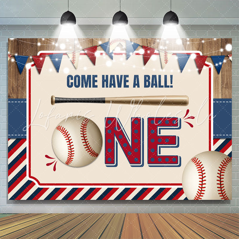 Lofaris Come And Have A Ball One Happy 1St Birthday Backdrop