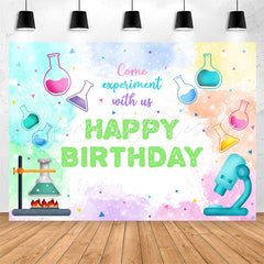 Lofaris Come Experiment Chemistry Theme Birthday Backdrop