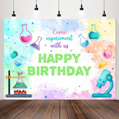 Lofaris Come Experiment Chemistry Theme Birthday Backdrop