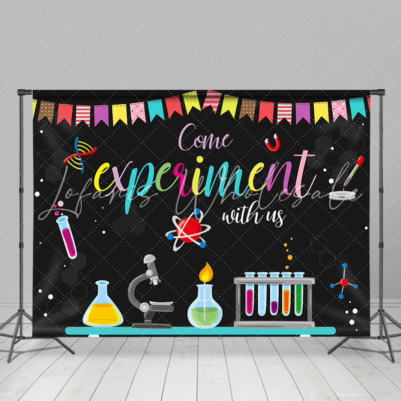 Lofaris Come Experiment With Us Go Back To School Backdrop