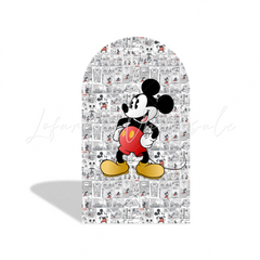 Comic Mickey Theme Cartoon Happy Birthday Party Arch Backdrop Wall Cloth Cover
