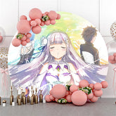 Lofaris Comics Scenery Round Birthday Party Backdrop For Kids