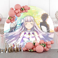 Lofaris Comics Scenery Round Birthday Party Backdrop For Kids