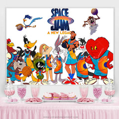 Lofaris Confident Basketball Player Cartoon Characters Backdrop