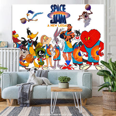 Lofaris Confident Basketball Player Cartoon Characters Backdrop