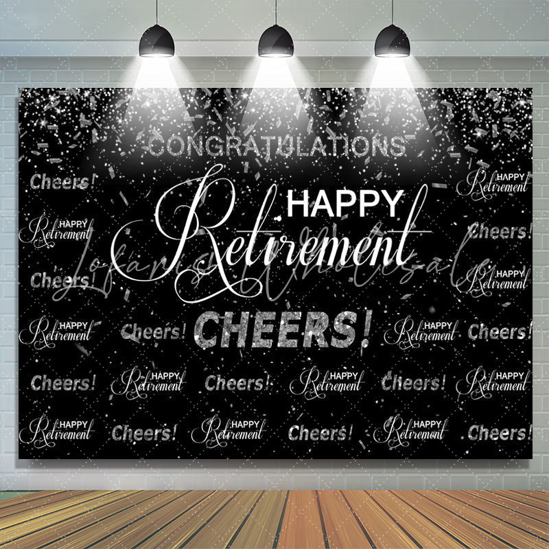 Lofaris Congratulations Happy Retirement Cheers Up Backdrop
