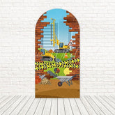 Construction Site Industrial Arch Backdrop For Themed Celebrations