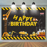 Lofaris Construction Theme Dump Truck Boys Birthday Backdrop